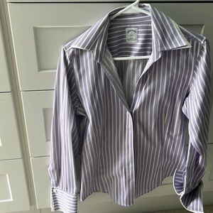 Purple/white Brooks brothers blouse